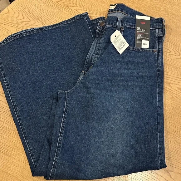 Levi's women's 728 high rise wide leg jeans NWT - Woodstock - Picture 4 of 7